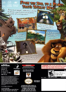 DreamWorks Madagascar box cover back